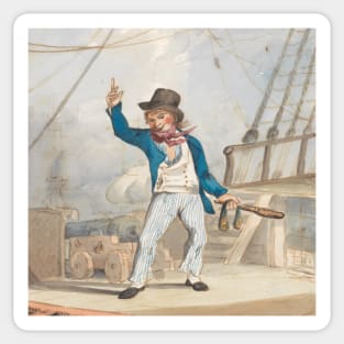 Caricature of a Sailor (One of a Set of Three) by John Sell Cotman Sticker